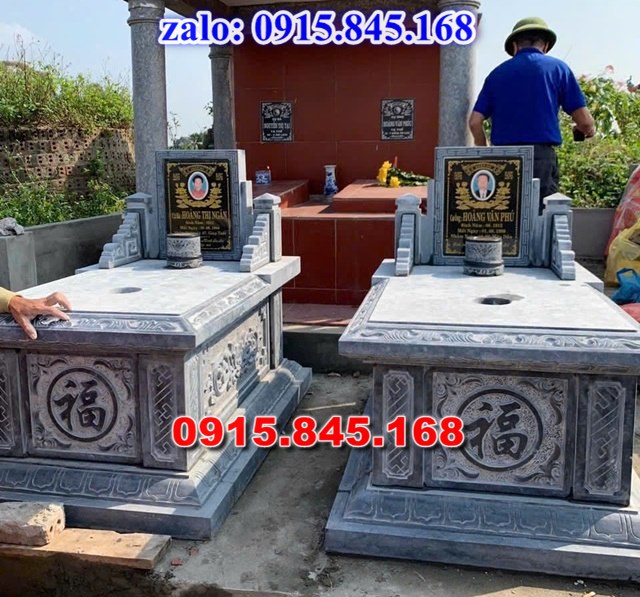 mộ ông bà bố mẹ gia đình dòng họ bằng đá, mộ song thân phu thê vợ chồng đá khối, mộ đôi tròn đơn giản không có mái đao che, mộ tam cấp tháp lục giác đá granite hoa cương, giá bán mộ đá để thờ tro cốt, hung hỏa địa táng, cuốn thư đá lăng mộ nghĩa trang gia đình, cổng tam quan tứ trụ nhà mồ, lan can tường rào đá chạm mỹ nghệ điêu khắc, thiết kế khuôn viên lăng mộ dòng họ gia tộc,