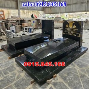 mẫu mộ đôi bố mẹ ốp đá granite hoa cương Đức Hòa - huyện Thạnh Hóa