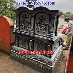 mẫu mộ đôi bố mẹ ốp đá granite hoa cương huyện Tam Bình -Trà Ôn