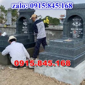 mẫu mộ đôi ông bà xây gạch đá xi măng đất đỏ huyện Cầu Kè - Trà Cú