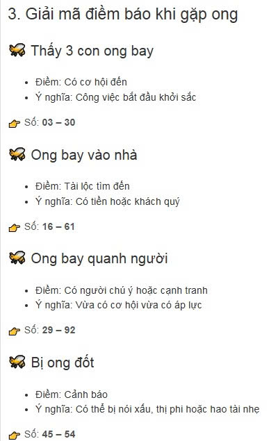 đi đường gặp ong đánh con gì, nhìn thấy ong đánh con gì, con ong đánh số mấy, gặp ong đen đánh con gì, gặp ong trắng đánh con gì, mơ thấy ong đánh con đề gì, gặp ong là vận gì đỏ hay đen hên hay sui, ý nghĩa gặp ong, ăn thịt ong đánh con gì, bắt được ong đánh con gì, mua ong đánh con gì, bán ong đánh con gì, nhặt được ong đánh con gì,