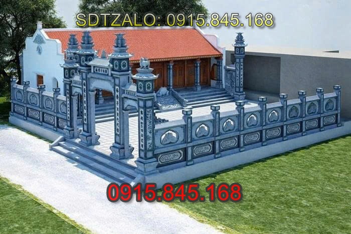 nhà thờ họ, từ đường gia tộc, lan can đá, cổng đá tam quan tứ trụ, cột đá đồng trụ, đá lát sân bậc thềm, tượng rồng đá, tượng nghê đá, tượng sư tử đá, tượng chó đá, tượng kỳ lân đá, chiếu rồng bằng đá, cột hiên hè, ngưỡng cửa đá, bịt bậc đá, hàng rào đá, tường bao đá, cuốn thư đá, bình phong đá, tắc môn đá, cây hương thờ thần linh, miếu thờ thần linh, am thờ thần linh,