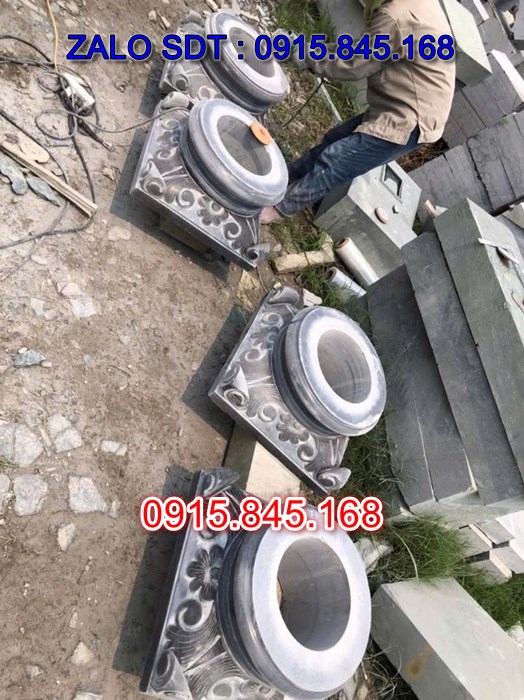 nhà thờ họ, từ đường gia tộc, lan can đá, cổng đá tam quan tứ trụ, cột đá đồng trụ, đá lát sân bậc thềm, tượng rồng đá, tượng nghê đá, tượng sư tử đá, tượng chó đá, tượng kỳ lân đá, chiếu rồng bằng đá, cột hiên hè, ngưỡng cửa đá, bịt bậc đá, hàng rào đá, tường bao đá, cuốn thư đá, bình phong đá, tắc môn đá, cây hương thờ thần linh, miếu thờ thần linh, am thờ thần linh,