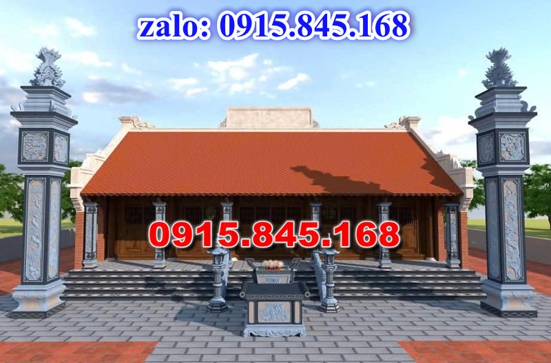 nhà thờ họ, từ đường gia tộc, lan can đá, cổng đá tam quan tứ trụ, cột đá đồng trụ, đá lát sân bậc thềm, tượng rồng đá, tượng nghê đá, tượng sư tử đá, tượng chó đá, tượng kỳ lân đá, chiếu rồng bằng đá, cột hiên hè, ngưỡng cửa đá, bịt bậc đá, hàng rào đá, tường bao đá, cuốn thư đá, bình phong đá, tắc môn đá, cây hương thờ thần linh, miếu thờ thần linh, am thờ thần linh,