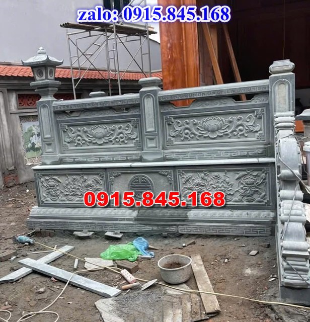nhà thờ họ, từ đường gia tộc, lan can đá, cổng đá tam quan tứ trụ, cột đá đồng trụ, đá lát sân bậc thềm, tượng rồng đá, tượng nghê đá, tượng sư tử đá, tượng chó đá, tượng kỳ lân đá, chiếu rồng bằng đá, cột hiên hè, ngưỡng cửa đá, bịt bậc đá, hàng rào đá, tường bao đá, cuốn thư đá, bình phong đá, tắc môn đá, cây hương thờ thần linh, miếu thờ thần linh, am thờ thần linh,