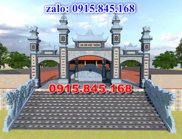 nhà thờ họ, từ đường gia tộc, lan can đá, cổng đá tam quan tứ trụ, cột đá đồng trụ, đá lát sân bậc thềm, tượng rồng đá, tượng nghê đá, tượng sư tử đá, tượng chó đá, tượng kỳ lân đá, chiếu rồng bằng đá, cột hiên hè, ngưỡng cửa đá, bịt bậc đá, hàng rào đá, tường bao đá, cuốn thư đá, bình phong đá, tắc môn đá, cây hương thờ thần linh, miếu thờ thần linh, am thờ thần linh,